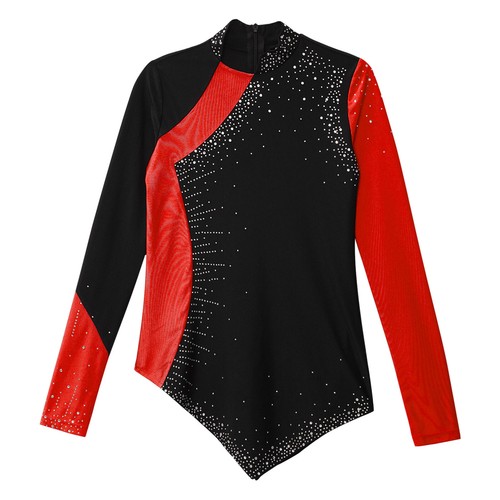 Kids Girls Sweatshirt Dance Tops Ballet Pullover Sports Sportwear Patchwork Gym - Picture 22 of 51