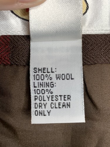 TALBOTS 10 Wrap Skirt 100% Wool Plaid Midi Skirt Buckle Detail Brown Green Red - Picture 7 of 8