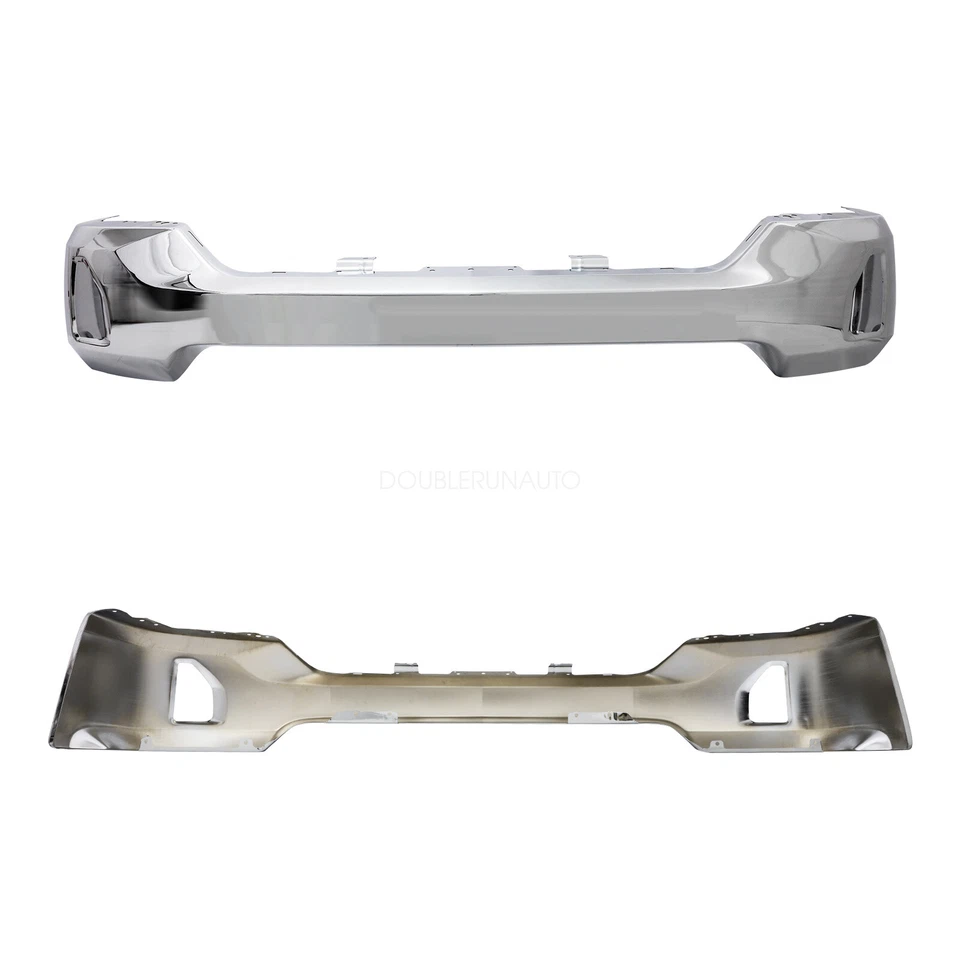 Front Bumper Face Bar W/Fog  Hole Chrome For Chevry Silverado 1500 2016-2019 Foto 3 de 4