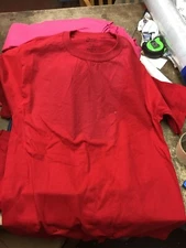 port and company t shirt Red