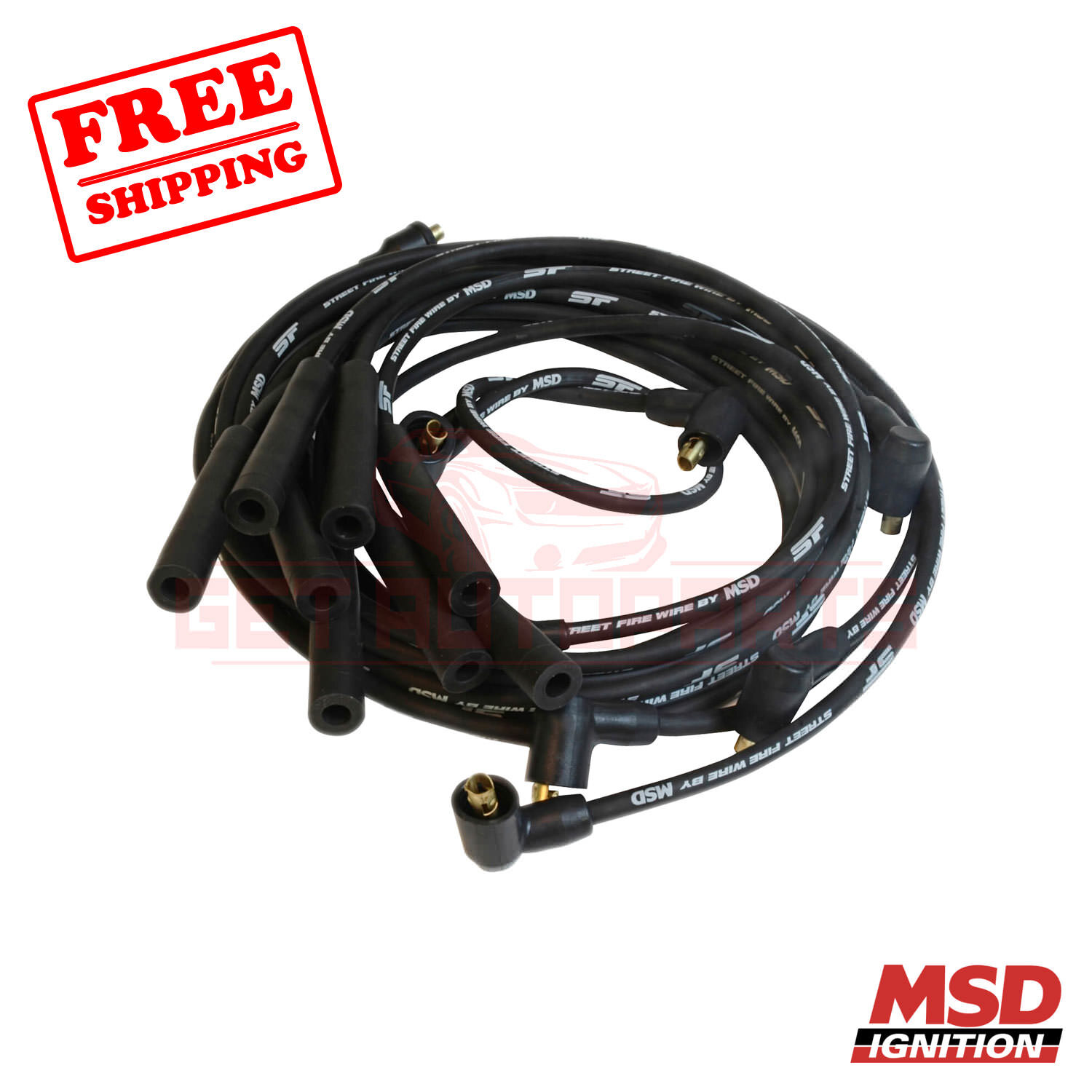 MSD Street Fire Spark Plug Wire Set - 8mm, GM LT1 Compatible, 500 Ohms/ft