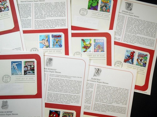 2007 Marvel Super Heroes Sc 4159a-t FDC PCS panels, comics pop culture actionl - Picture 4 of 4