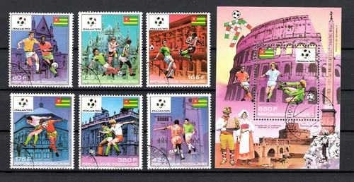 Republik Togo 1989 Fußball-Weltmeisterschaft 1990 Italien, gestempelt.