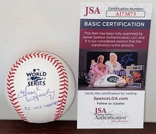David Hensley Signed Inscribed 2022 World Series Baseball Houston Astros JSA N1