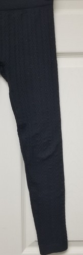Hot Kiss Girl's Black Full Length Leggings With Design Size S/M - Picture 3 of 9