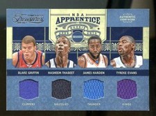 2009-10 Timeless Treasures JAMES HARDEN BLAKE GRIFFIN THABEET EVANS JERSEY #/100