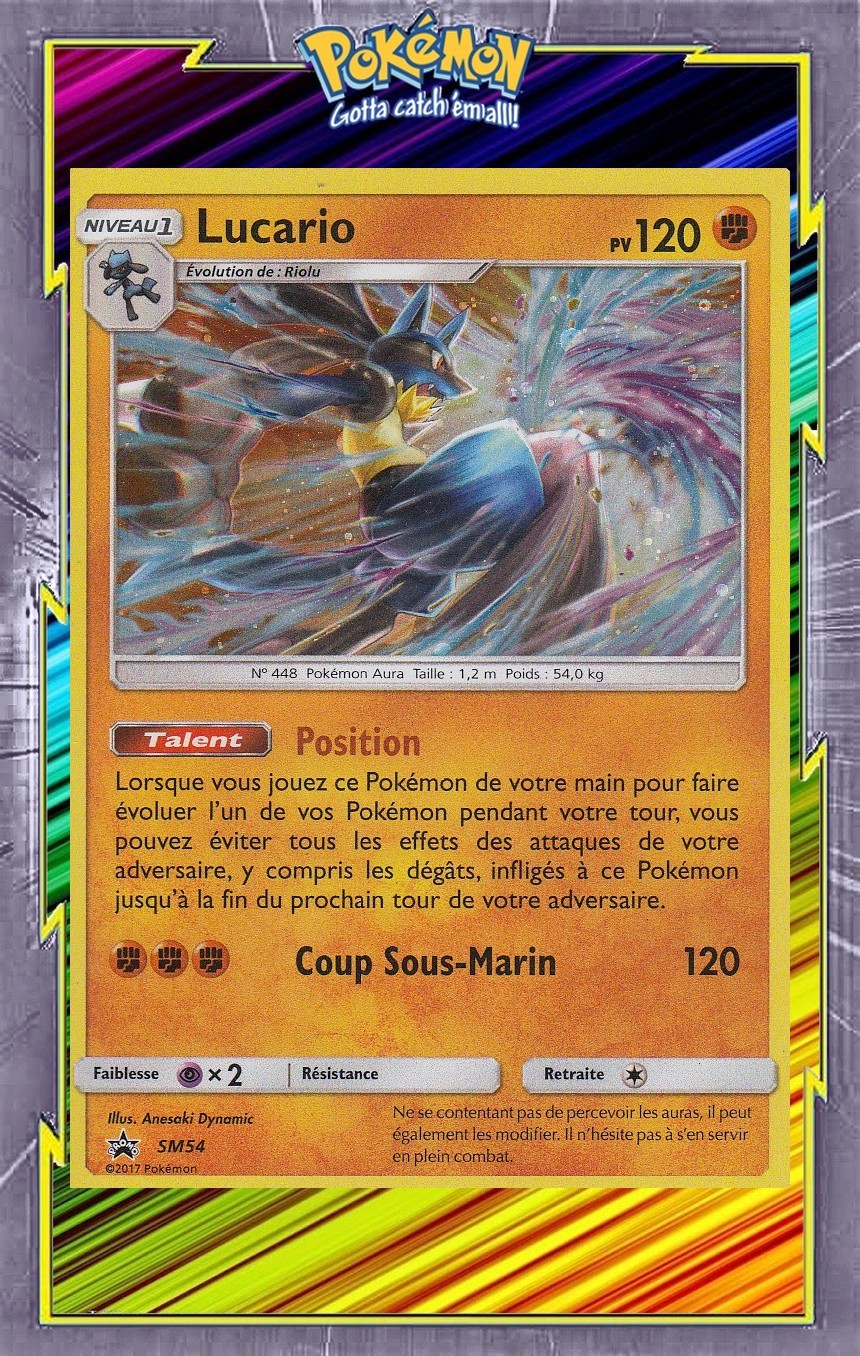 Lucario Holo Promo - SL01 - SM54 - Carte Pokemon Française