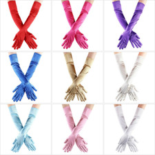 Ladies Satin Stretch Cosplay Gloves For Party Dinner Dress Prom Evening Wedding