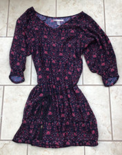 FOREVER 21 BLACK FLORAL PRINT DRESS WITH BELT Size S