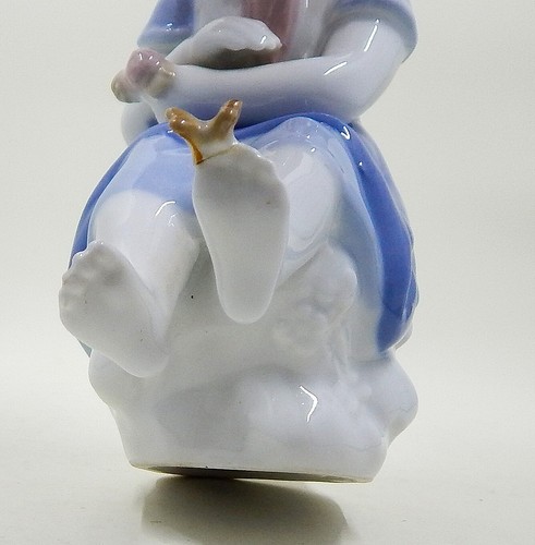 Figura de porcelana de niña con mariposa Gerold E&R Alemania Occidental 7893 - Imagen 11 de 11