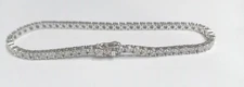 Certified IJS1-I2 5Ct Round Natural Diamond 14K White Gold Women Tennis Bracelet