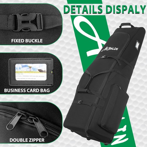 Golf Travel Bag Waterproof Foldable Cover with Wheels for Airlines Travel - Picture 7 of 7