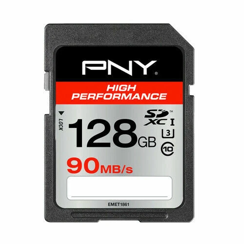 PNY High Performance 128GB SDXC Card Class 10 UHS-1 U3 Flash Memory Card Full HD - Image 2 of 4