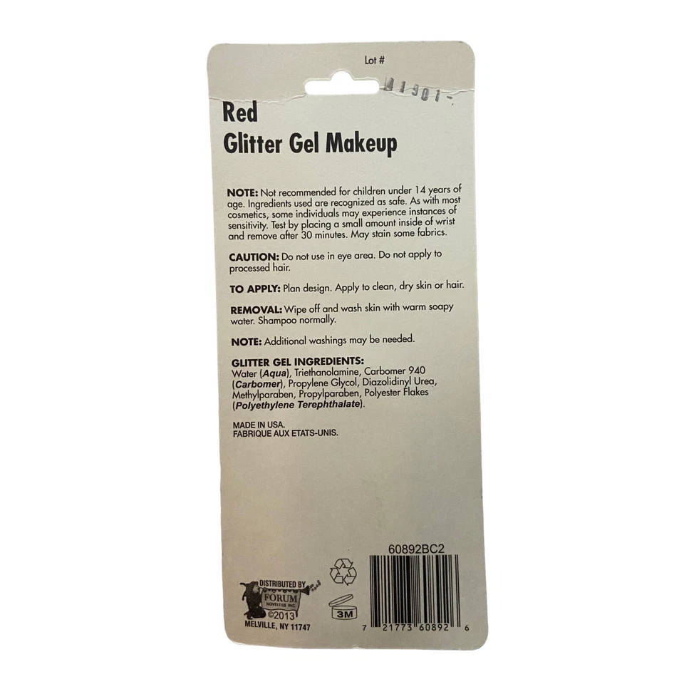 Rubíes Rojo Oscuro Brillo Gel Cara Cuerpo Líquido Vestir Bruja Halloween Maquillaje Foto 2 de 2