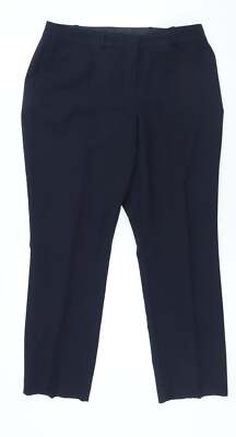 Dunnes Stores blaue Damen-Polyesterhose Größe 14 L26 mit normalem Reißverschluss