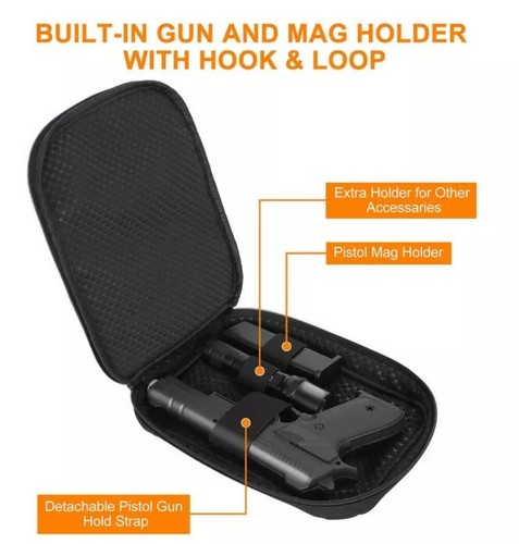 Concealed Carry Gun Pouch, Handgun Shoulder Bag, Pistol Holster Pack Waist Pock - Picture 6 of 16