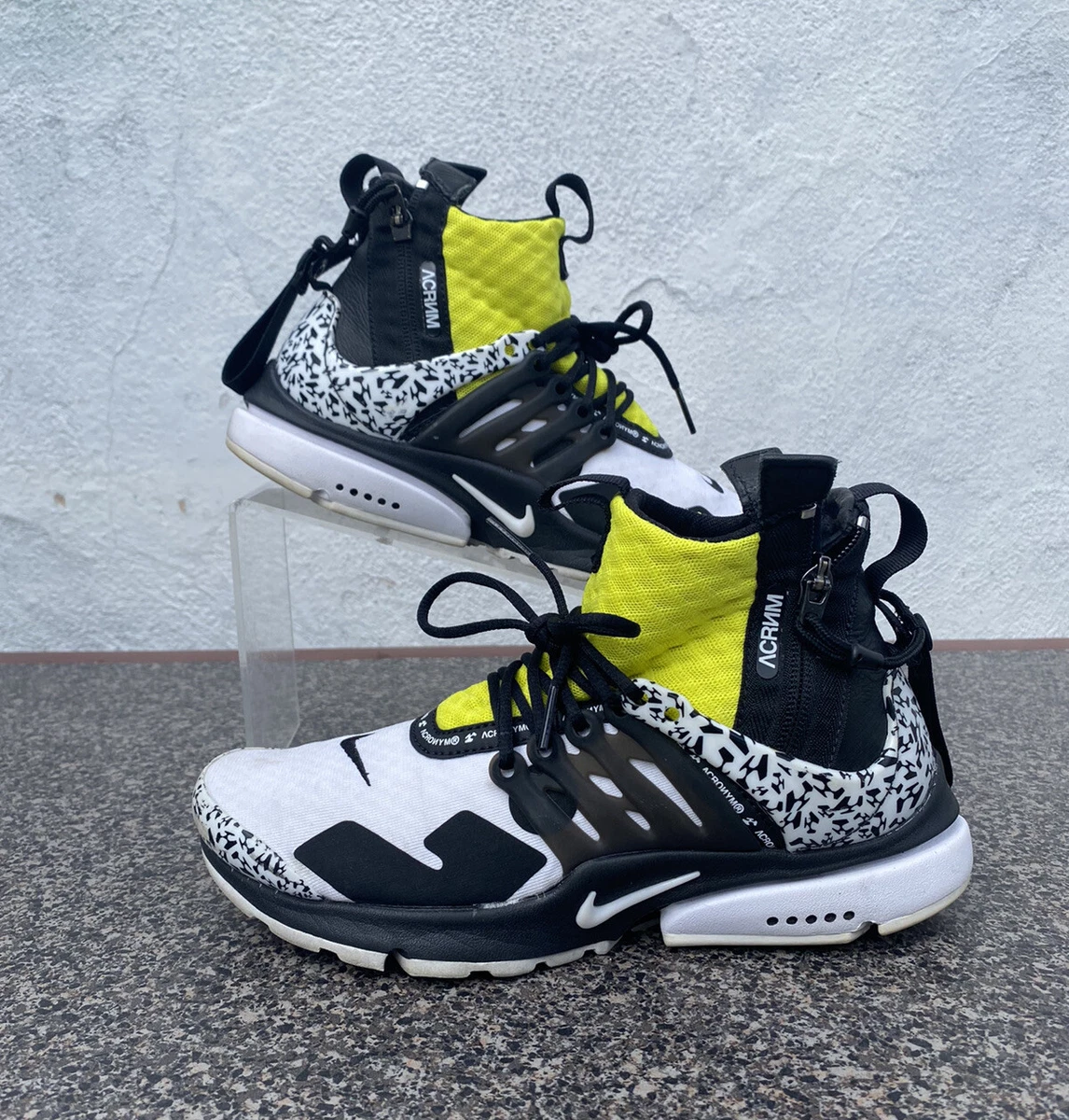 NIKE AIR PRESTO MID / ACRONYM OFF WHITE BLACK DYNAMIC YELLOW