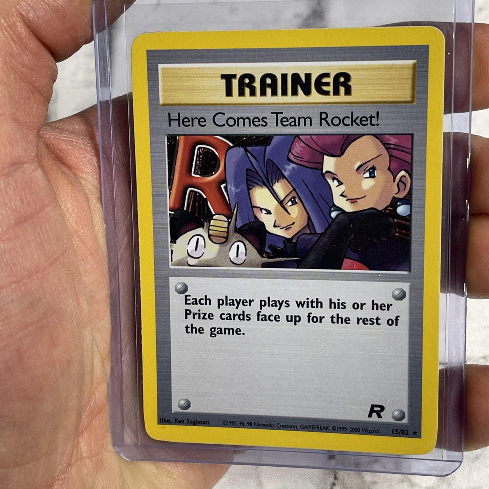 Here Comes Team Rocket 15/82 WoTC Team Rocket Holo Rare Vintage Pokemon Card NM