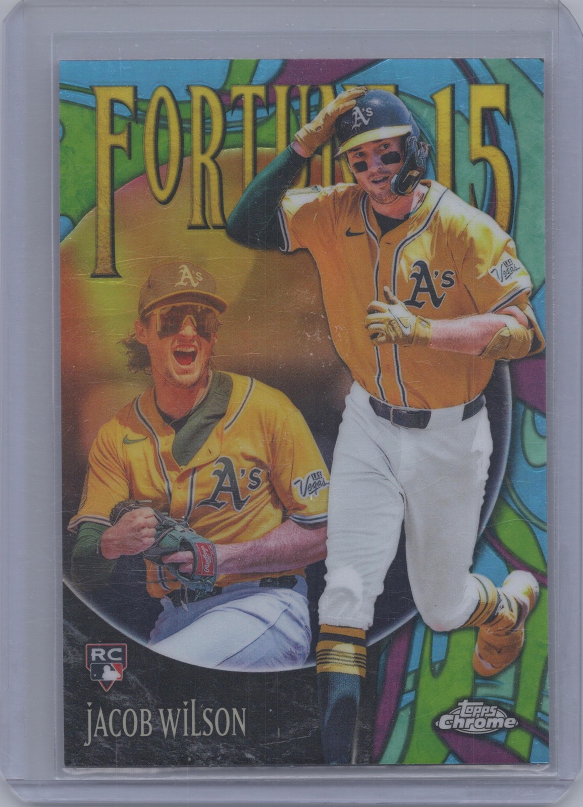2025 Topps Chrome Update #F15-18 Jacob Wilson Fortune 15 AThletics
