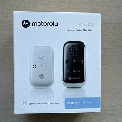 Motorola Nursery PIP10 Audio Babyphone große Reichweite LED-Tonanzeige NEU 