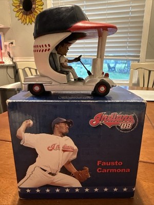 2008 Cleveland Indians Fausto Carmona Bullpen Car Bobblehead SGA - NEW open Box