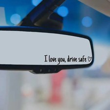 4PCS I Love You Drive Safe Mirror Sticker, Cute Car Stickers for Women