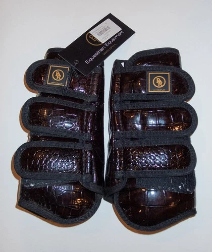 BR Netherlands padded tendon boots Med CROCO brown NEW w tags sport boots FANCY!