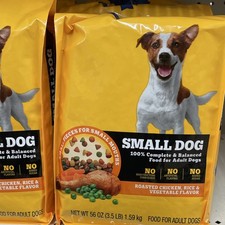 Roasted Chicken Rice Vegetable Dry Food for Small Adult Dogs, No Artificial Fla  
