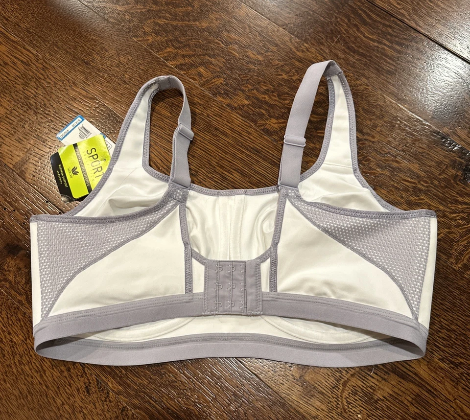 NWT! Wacoal bra 40DDD High Impact Underwire Sports Bra style 855229 White - Image 2 of 4