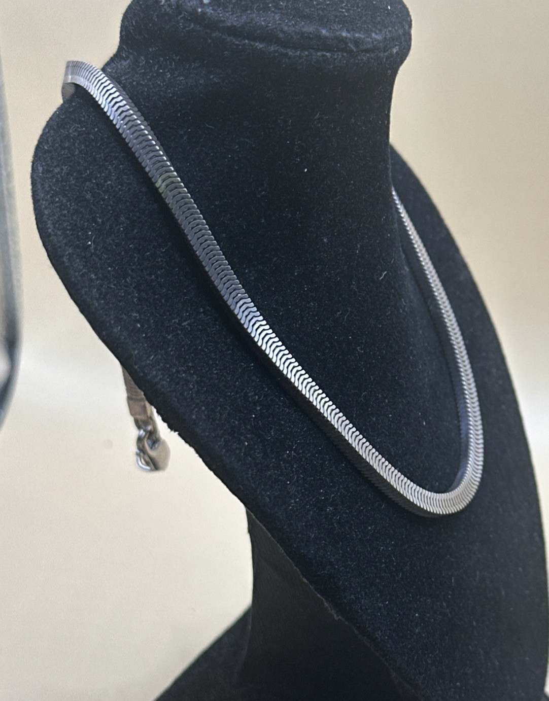 Solid Box Snake Link Sterling Silver Chain 16in (… - image 3