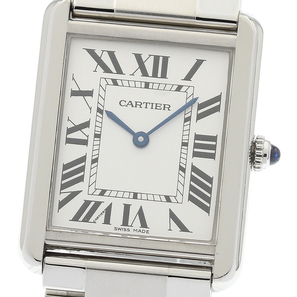 CARTIER Tank solo LM W5200014 Silver Dial Quartz Men's Watch_971398