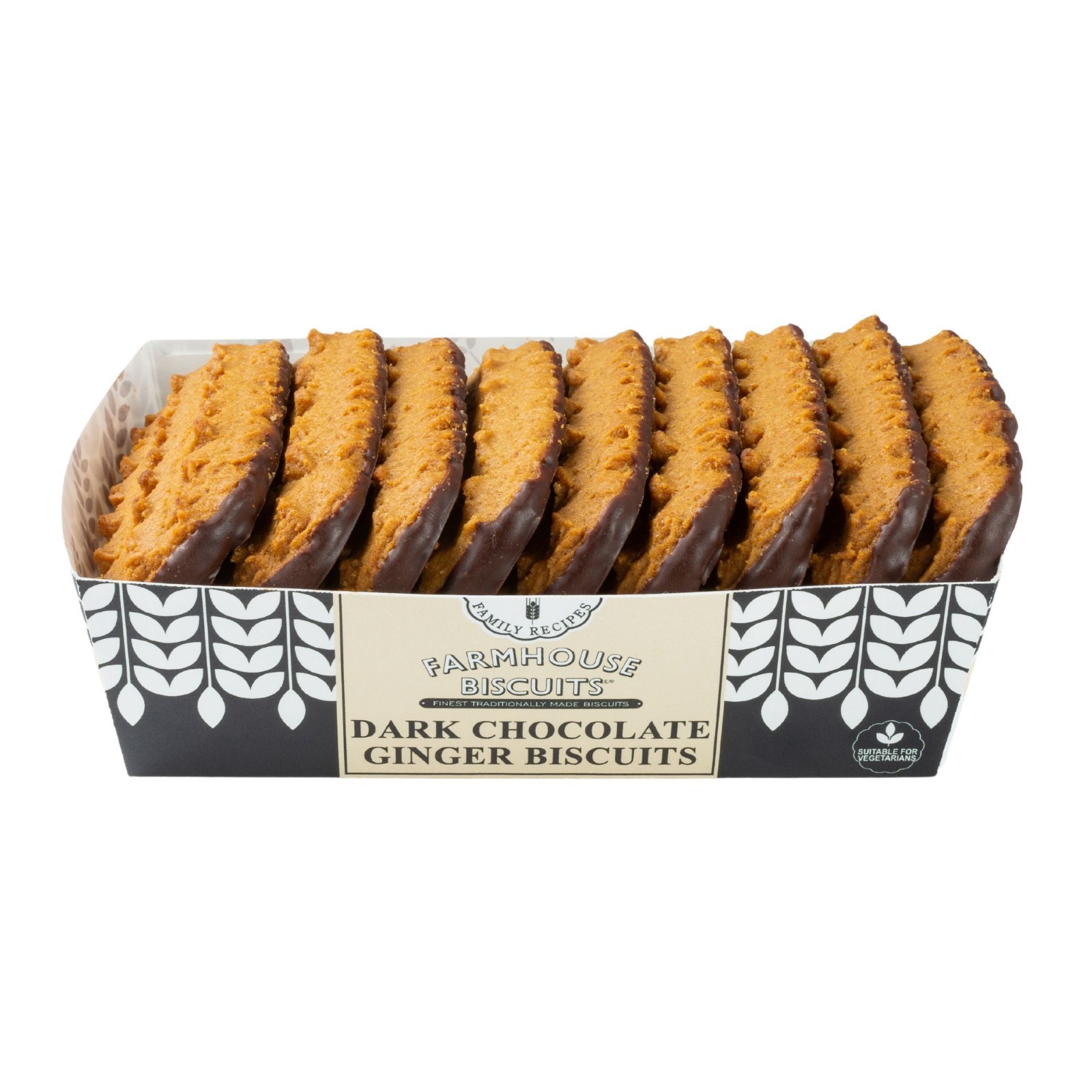 Farmhouse Biscuits Dark Chocolate Ginger Biscuits 150g - Pack of 3