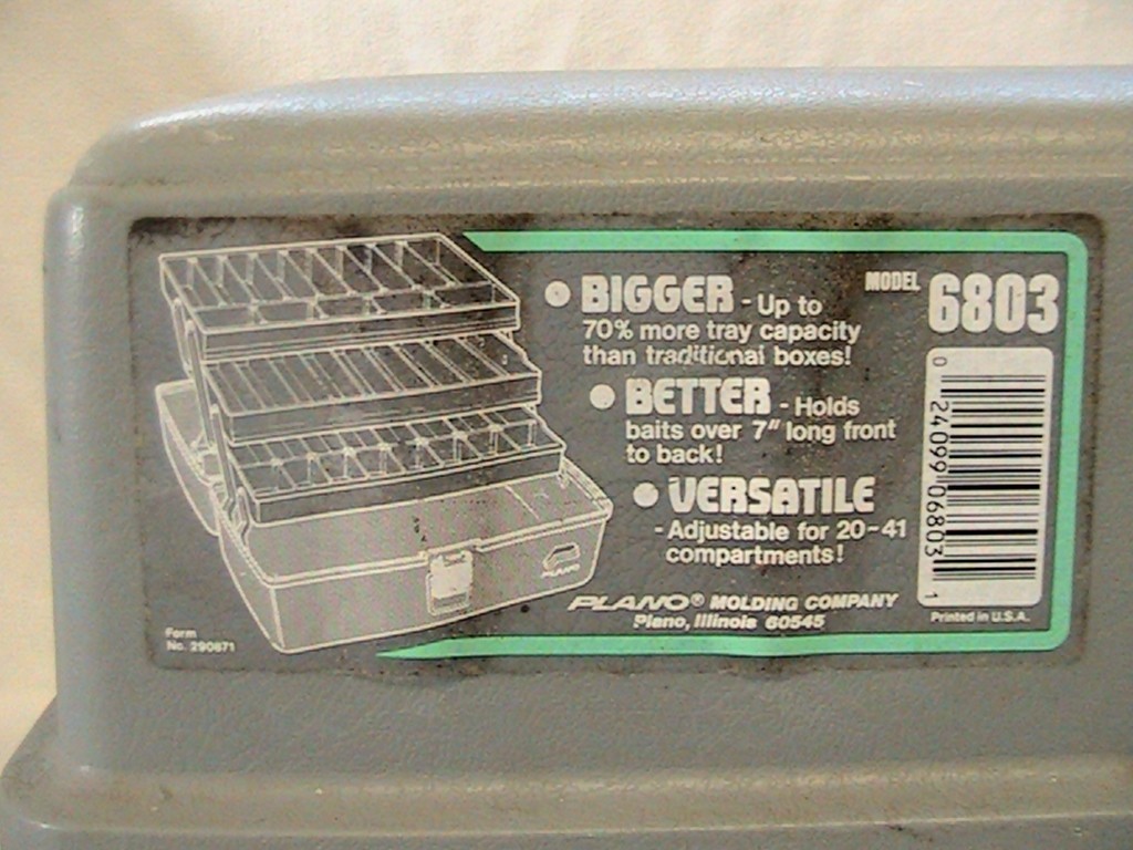 1 USED PLANO 3 TRAY STORAGE BOX TACKLE BOX #6803 17