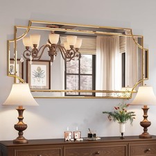 Kelly Miller Gold Traditional Mirror Wall Art Decorative Beveled Full Length