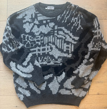 Vintage Idea Uomo Sweater Knit Geometric Italy Grandpa Knit 90s Hip Hop XL