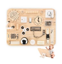 Wooden Busy Board for Toddlers - Montessori Sensory Activity Board ... Fast Ship