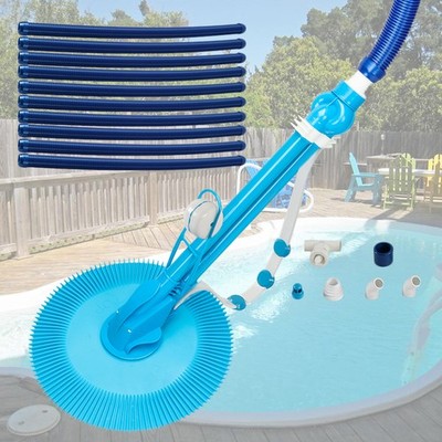 Blue Auto Pool Cleaner with 10 pcs. Durable Hose   Efficient Water Cleaning Tool