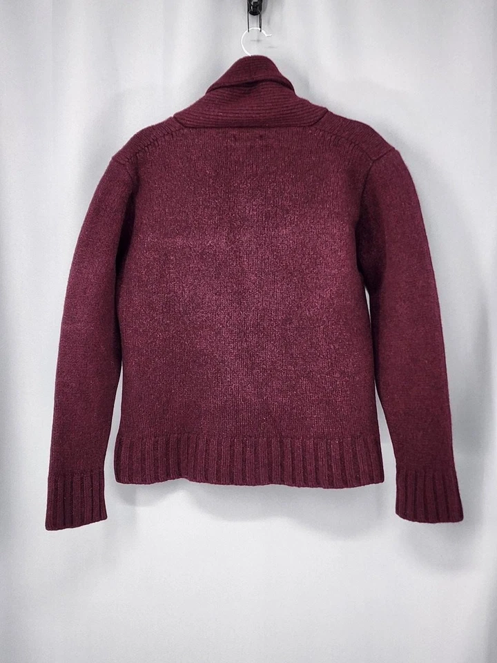 Barbour International Steve McQueen Cardigan Mens XL Burgundy Shawl Collar - Image 2 of 4