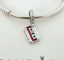 Authentic PANDORA Marvel Cassette Tape Dangle 792564C01 Charm w/Box
