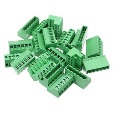 10PCS 6-Pin PCB Mount Screw Terminal Block, 5.08mm, 0.2inch Pitch, Industrial
