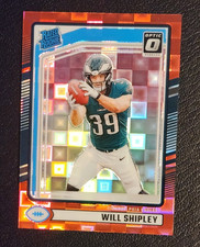 Will Shipley Optic Preview Red Pandora ( 2024 Panini Donruss #312 RC Eagles )