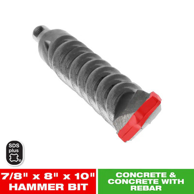 7/8 In. X 8 In. X 10 In. Sds-Plus 2-Cutter Carbide-Tipped Hammer Drill Bit