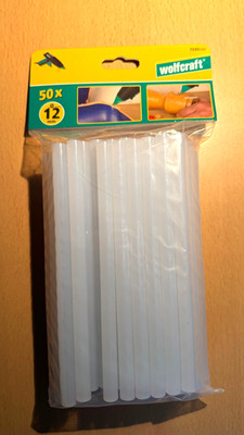 50 x Wolfcraft Klebesticks Heißklebestifte -  12 mm für Heissklebepistole - neu