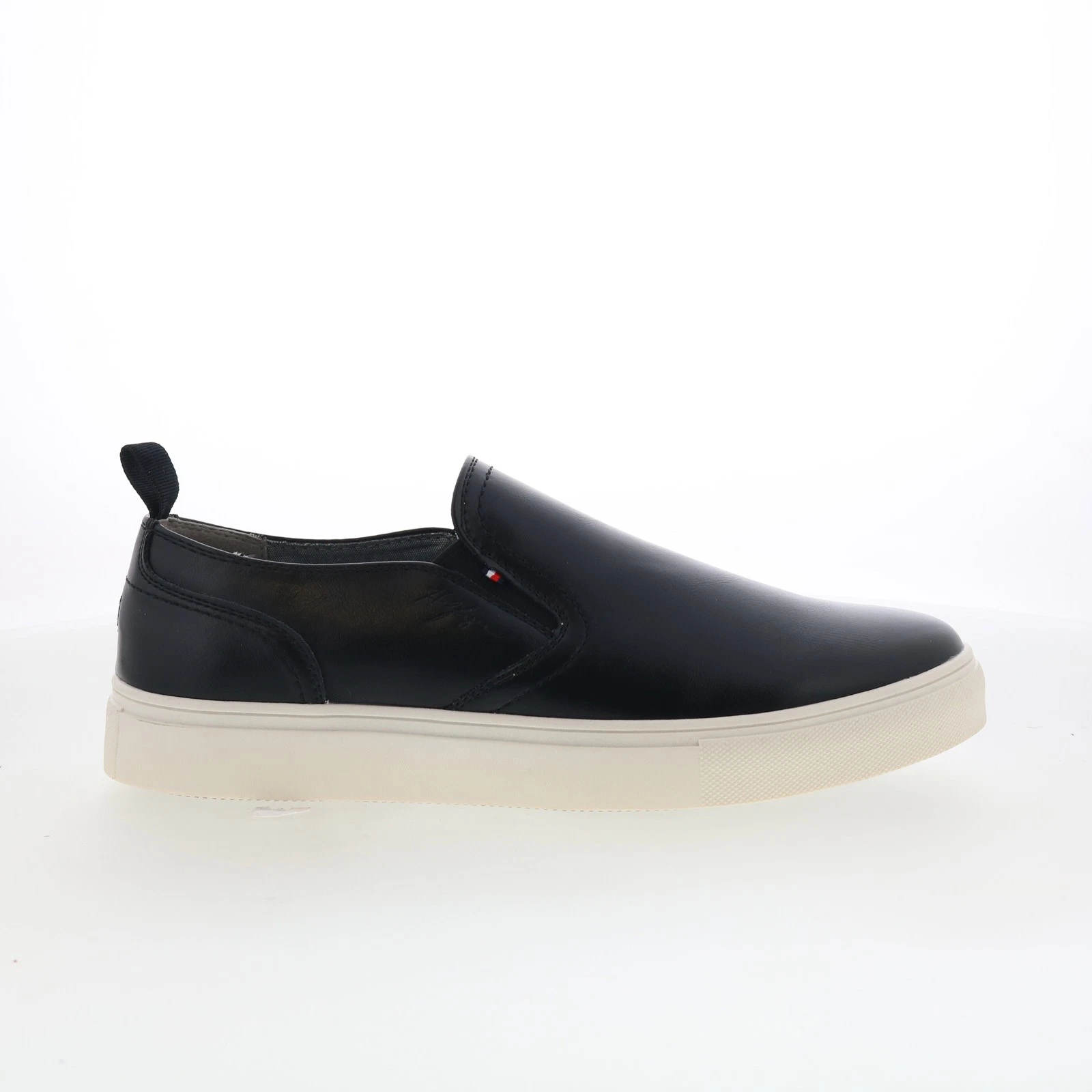 Tommy Hilfiger Kozal TMKOZAL Mens Black Leather Lifestyle Sneakers Shoes 8.5