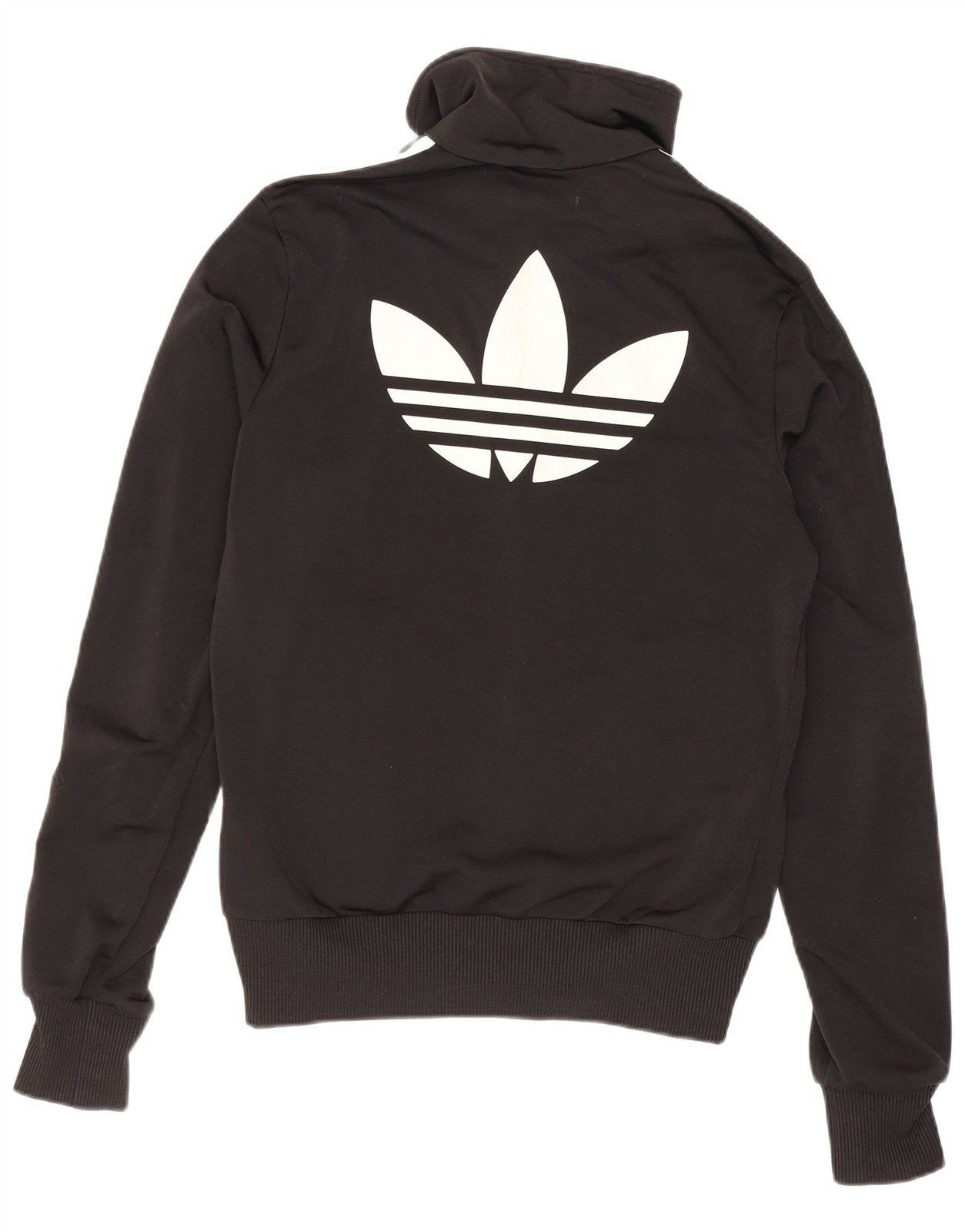 Adidas Womens Graphic Tracksuit Top Jacket EU 36 Small Black Polyester SV10 image 2