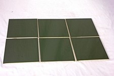 Johnson Tiles Dark Green Gloss Glazed Ceramic 15cm Square X6 Vintage/NEW!