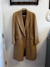 Vintage Saks Fifth Avenue Men’s Camel Overcoat, Union Made 100% Wool Size 42