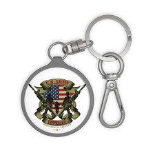 U.S. Army Veteran Keyring Tag Personalized Military Gifts, Keychain NEW