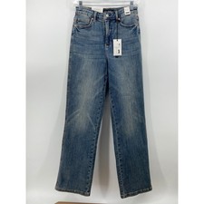Judy Blue High Waist Straight Leg Jeans Medium Wash JB881049 MD Size 7/28 NEW