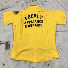 Vintage 60s King Louie Rayon Gabardine Chainstitch Bowling Shirt Mens Medium